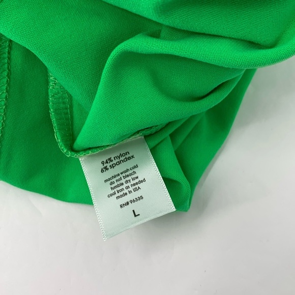 Susana Monaco double layer scoop neck tank shirt top Zing Green a-line new Large - Picture 5 of 5